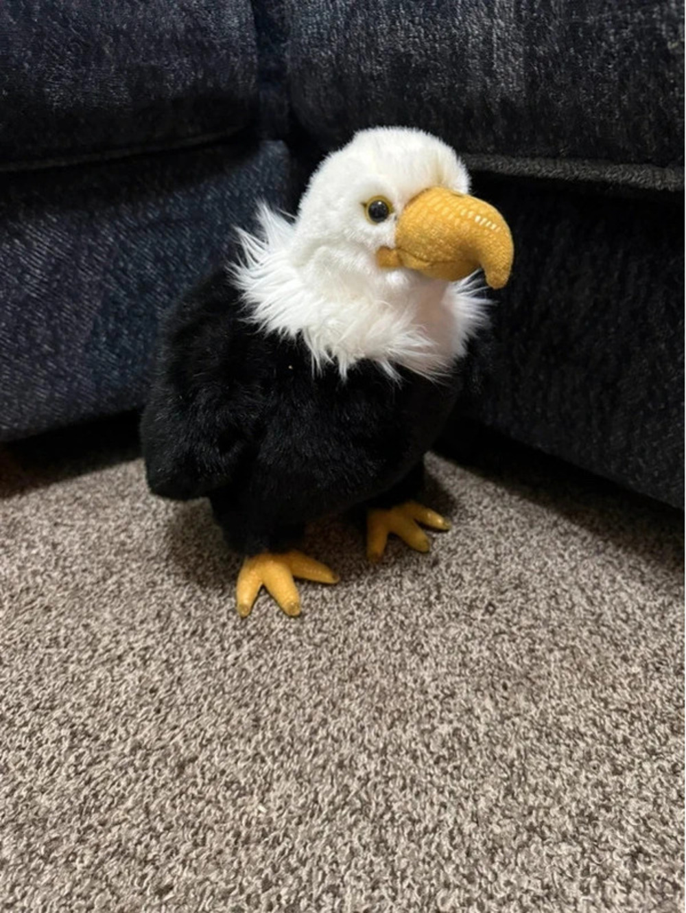 Aurora Bald Eagle Plush Stuffed Animal Black White Yellow Bird